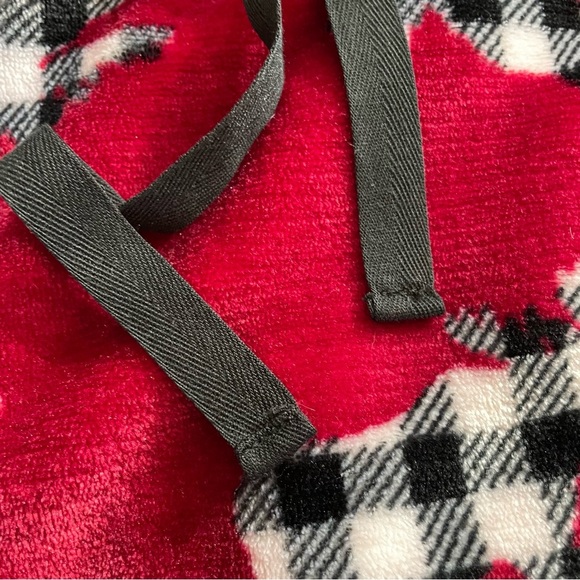 Mountain Ridge Cozy Red and Checkered Moose Plush PJ Pants Women’s Small - Picture 3 of 5